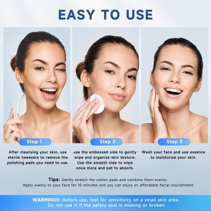 Imagem de Almofadas esfoliantes Ácido glicólico Ragkun com ácido salicílico 70 pastilhas