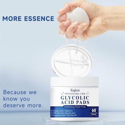 Imagem de Almofadas esfoliantes Ácido glicólico Ragkun com ácido salicílico 70 pastilhas