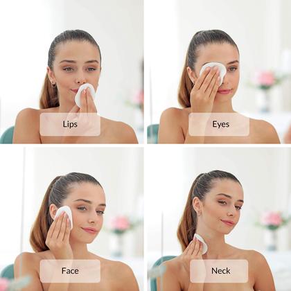 Almofadas Reutilizáveis de Maquiagem 30-Pack Rodadas de algodão ecológicas e de desperdício zero Produtos de Beleza Almofadas Faciais Naturais e Orgânicas com Saco de Roupa Suave para todos os tipos de pele Toalhetes de Bambu para Limpeza - ODOXIA Imagem de Almofadas Reutilizáveis de Maquiagem 30-Pack Rodadas de algodão ecológicas e de desperdício zero Produtos de Beleza Almofadas Faciais Naturais e Orgânicas com Saco de Roupa Suave para todos os tipos de pele Toalhetes de Bambu para Limpeza