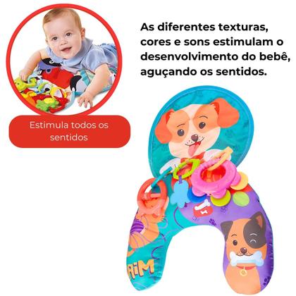 Imagem de Almofadinha Conforto De Cachorro Com Mordedores e Chocalho Para Bebês - Zoop