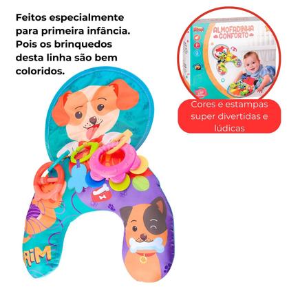 Imagem de Almofadinha Conforto De Cachorro Com Mordedores e Chocalho Para Bebês - Zoop