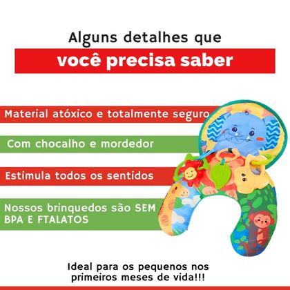 Imagem de Almofadinha Conforto De Cachorro Com Mordedores e Chocalho Para Bebês - Zoop