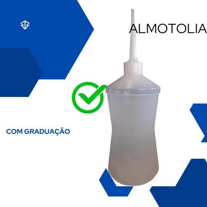Imagem de Almotolia Plástica Transparente Frasco 500 Ml Com Bico Reto