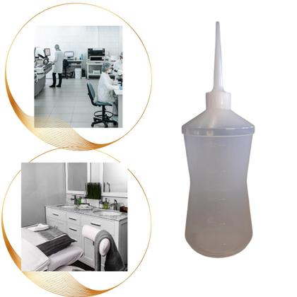 Imagem de Almotolia Plástica Transparente Frasco 500 Ml Com Bico Reto