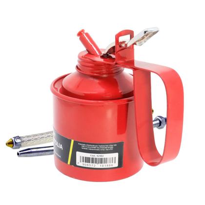 Imagem de Almotolia Profissional Metal 500 ML Bomba Óleo Com 2 Bicos