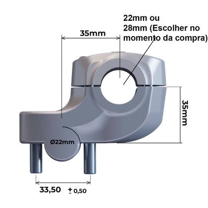 Imagem de Alongador Riser de Guidao Moto Universal Mesa 22mm Guidao 22MM 28MM ou 31MM Anker
