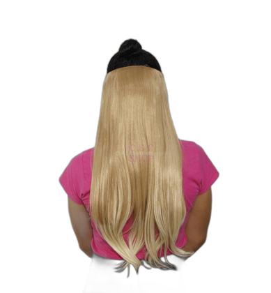 Imagem de Alongamento Aplique Tic Tac Liso Loiro Champanhe Fibra