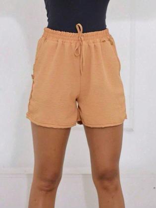 Imagem de ALows AL Feminina Shorts   tecido duna com elástico PLUS EXTRA