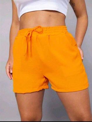 Imagem de ALows AL Feminina Shorts   tecido duna com elástico PLUS EXTRA