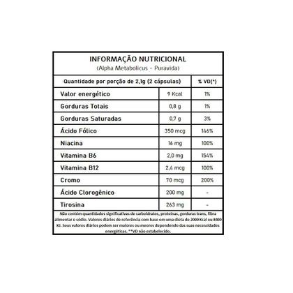Imagem de Alpha Metabolicus - Puravida - 60 cápsulas
