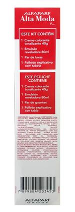 Imagem de Alta Moda Alfaparf Tonalizante 40 Castanho Médio 120g