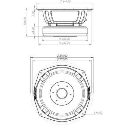 Imagem de Alto Falante 10 Polegadas Hard Power HP 400H 400w Rms 8 Ohms Médio Grave HP400H