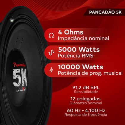 Imagem de Alto Falante 12 Polegadas 5000W 4 Ohms Pancadão 5K Ultravox
