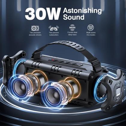 Alto-falante Bluetooth W-KING D8 Mini-1 30W RMS (pico de 60W) IPX6