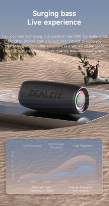 Alto-falante Bluetooth ZEALOT S56 à Prova d'Água - 40W Imagem de Alto-falante Bluetooth ZEALOT S56 à Prova d'Água - 40W