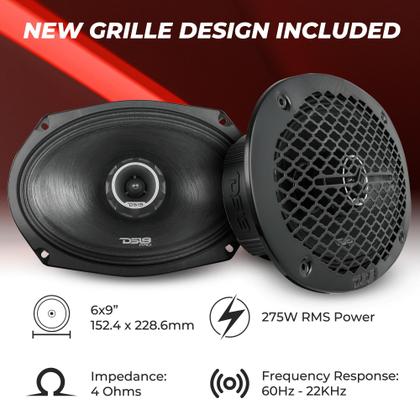 Alto-falante coaxial de médio porte DS18 PRO-ZT Pro 6x9 com