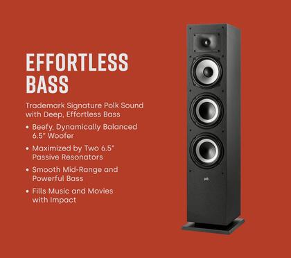 Imagem de Alto-falante de torre Polk Monitor XT60 de áudio de alta resolução Dolby Atmos