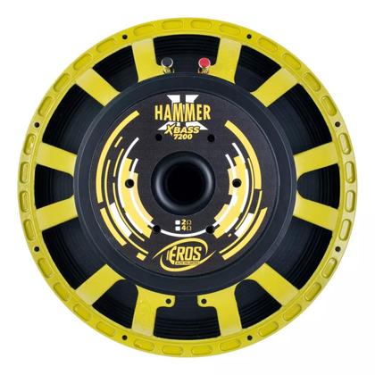 Imagem de Alto Falante Eros 15 Pol. Hammer Xbass 7200 2250w Rms Amarelo Sub Grave