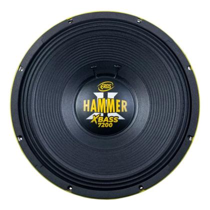 Imagem de Alto Falante Eros 15 Pol. Hammer Xbass 7200 2250w Rms Amarelo Sub Grave