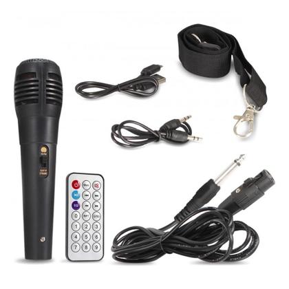 Imagem de Alto-falante estéreo Bluetooth sem fio portátil com som potente de 16 W, microfone embutido, rádio FM, micro SD, auxiliar USB MP3