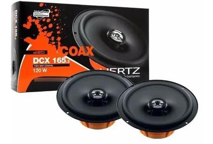 Imagem de Alto Falante Hertz Kit automotivo Dcx165.3 6 Polegadas 120WRms de potencia Coaxial para portas ORIGINAL italiano potente qualidade premium linha dieci