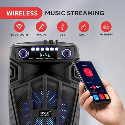 Imagem de Alto-Falante Portátil Bluetooth Pyle 880W com Microfone Sem Fio