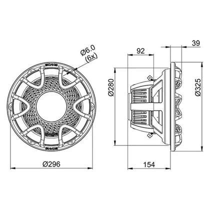 Imagem de Alto Falante Subwoofer 12 Bravox Uxp Noir Full Black 4+4Oh
