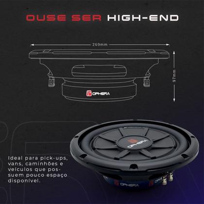 Imagem de Alto Falante Subwoofer Slim 10 Pol 250w Rms 4+4 Ohms Op250 Phantom Ophera