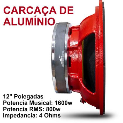 Alto Falante Woofer Sdf Pancadão 12 Polegadas 800w Rms 4ohms