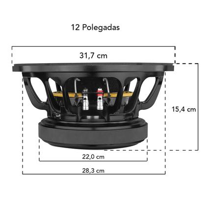 Imagem de Alto Falante Woofer Taramps Thunder 3K7 12 Polegadas 1850W Rms 8 Ohms Médio Grave