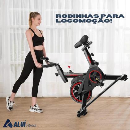 Imagem de Aluí Bicicleta Spinning Ergométrica Roda 10kg Carga Correia Silenciosa Cárdio em Casa
