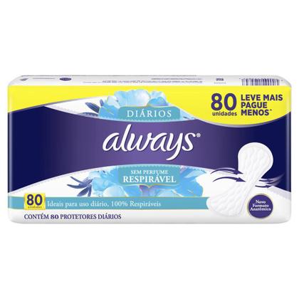 Imagem de Always protetor diarios s/ perfume sensitive c/ 80un