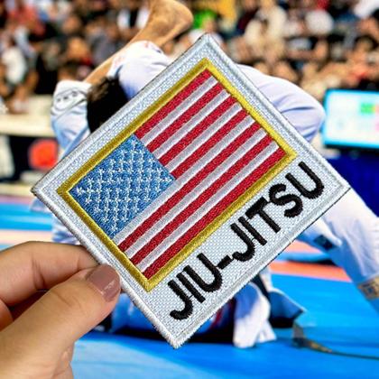 Imagem de AM0239-001 EUA Jiu-Jitsu Patch Bordado 8,7x7,9cm