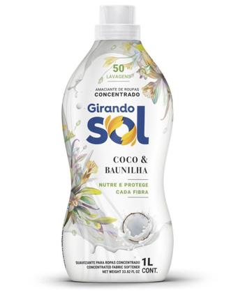 Imagem de Amaciante Concentrado Girando Sol Coco E Baunilha 1 Litro