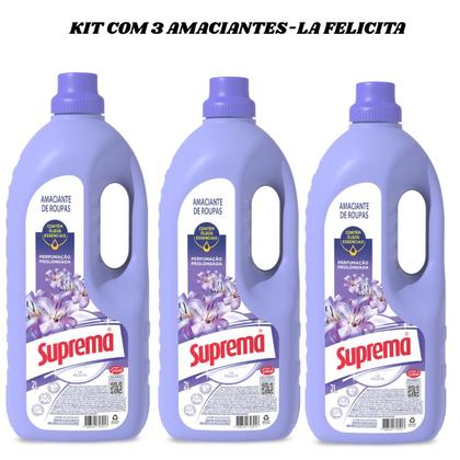 Imagem de Amaciante Concentrado Roupa Macia e Cheirosa Suprema Kit Com 3 Unidades 2 Litros Cada