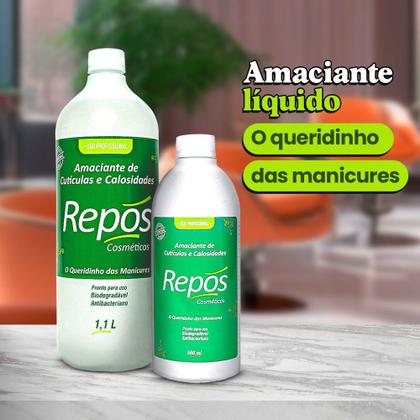 Imagem de Amaciante de Cutículas e Calosidades Antibacteriano Profissional 1,1l Repos Cosméticos