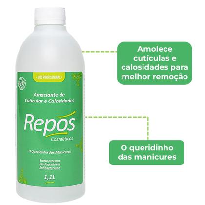 Imagem de Amaciante de Cutículas e Calosidades Antibacteriano Profissional 1,1l Repos Cosméticos