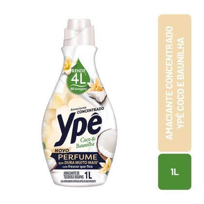 Imagem de Amaciante de Roupa e Tecidos Concentrado Coco Baunilha Ypê Frasco 1