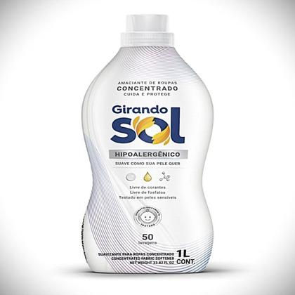 Imagem de Amaciante de Roupas Concentrado Girando Sol Frasco 1 Lt Hipoalergenico