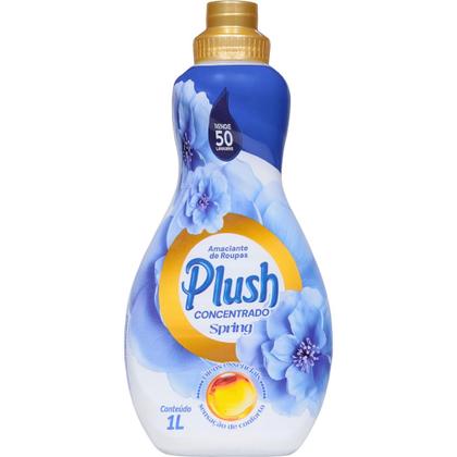 Imagem de Amaciante de Roupas e Tecidos, Concentrado Plush 1 Litro - Rende até 50 Lavagens -