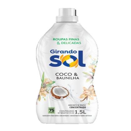 Imagem de Amaciante de Roupas Girando Sol Concentrado 1,5 Litro Coco e Baunilha