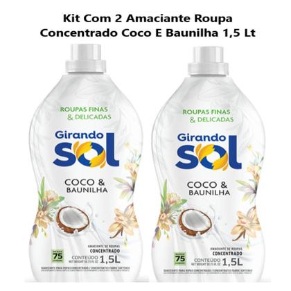 Imagem de Amaciante de Roupas Girando Sol Concentrado 1,5 Litro Coco e Baunilha