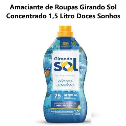 Imagem de Amaciante de Roupas Girando Sol Concentrado 1,5 Litro Fragrâncias:Doces Sonhos
