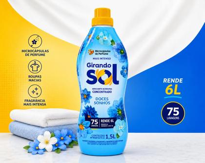 Imagem de Amaciante Girando Sol 1,5l concentrado Doces Sonhos