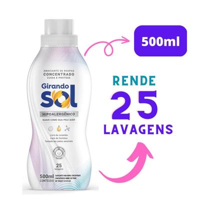 Imagem de AMACIANTE GIRANDO SOL CONCENTRADO HIPOALERGICO 500ml