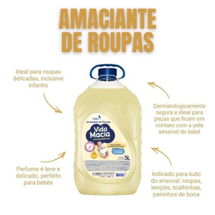 Imagem de Amaciante glicerina e camomila 5l vida macia