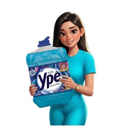 Imagem de Amaciante Ypê PRO Azul 7 Litros Roupas Macias e Perfumadas para Família Toda
