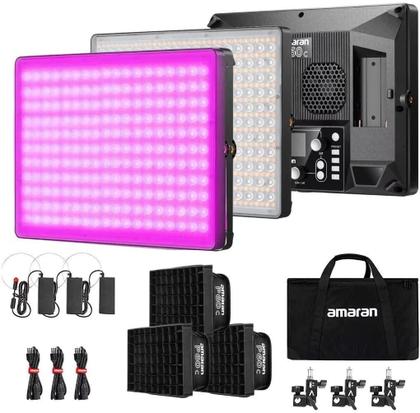 Imagem de Amaran P60C Bi-Color Rgbww Painel Led 3-Light Kit - Aputure