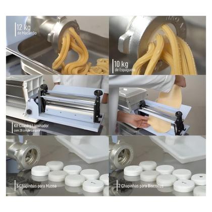 Imagem de Amassadeira Semi Rapida Com Extrusora E Moedor 3Kg Aeli-310 G2 127V - Braesi