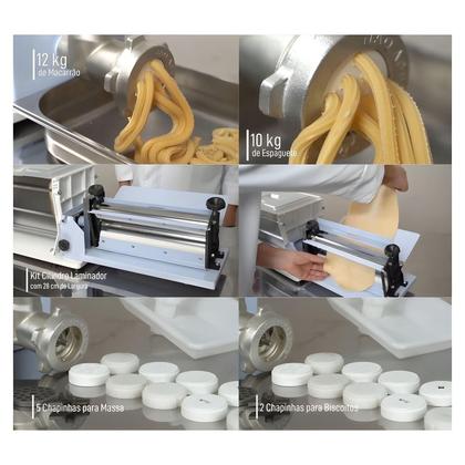 Imagem de Amassadeira Semi Rapida Com Extrusora E Moedor 3Kg Aeli-310 G2 220V - Braesi